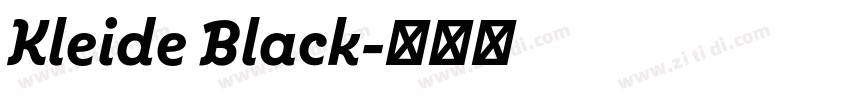 Kleide Black字体转换